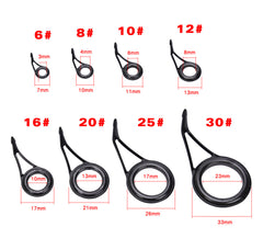 6#-30# Ceramic High-Carbon Steel Guide Rings for DIY