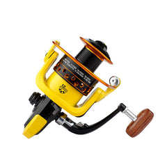 Yellow Metal Head Spinning Reel