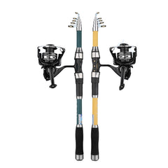Portable telescopic spinning fishing rod