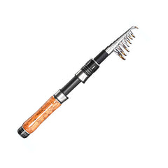 Wooden Grip Telescopic Casting Travel Rod