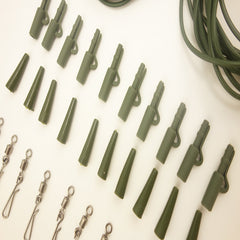 32-Piece Carp Fishing Gun Sling Swivel & Silicone Sleeve Kit