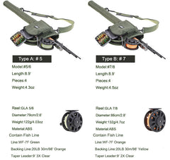 4 pieces Fly Fishing Rod Set