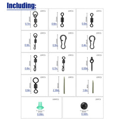 300-Piece Fishing Rig Accessories Kit with Case | Best for Big Game & Carp Anglers