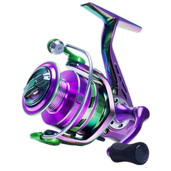 Electroplated Iridescent Purple Spinning Reel