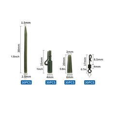 120 Pieces Carp Fishing Rig Accessories Kit