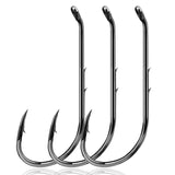Curved-Handled Long-Shank Double Back-Barb Live Bait Hook