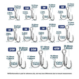 3X Reinforced Treble Hook with Blood Grooves