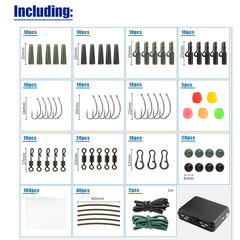 277 Pieces Big Carp Fishing Rig Kit with Case