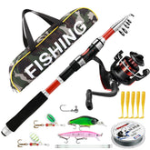 Collapsible Travel spinning Fishing Rod Kit