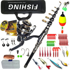 Portable Travel Fishing Rod Combo