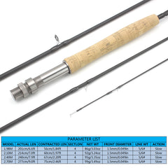4 Pieces Portable Fly Fishing Rod