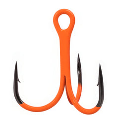 2X Reinforced Rust-Resistant Orange Treble Hook
