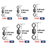 Open Ring Figure 8 Single Hook Swivel Connector Swivel Fishing Tackle Accessories