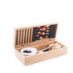 Bamboo Micro Fishing Gear Storage Box Mini Fishing Accessories Tackle Bags Box