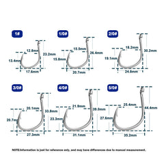 High Carbon Tube-Eye Saltwater Circle Hook