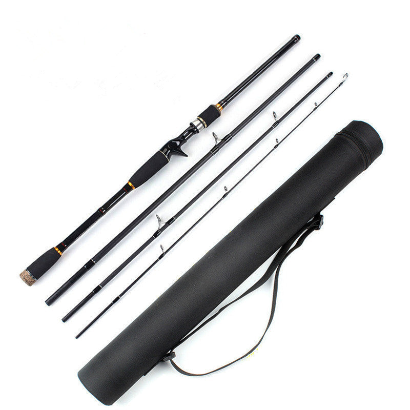 Portable 4 pieces Spinning Rod with Rod Tube