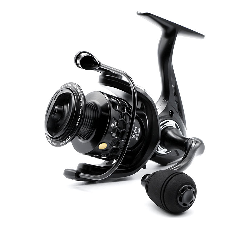 Black Metal Spinning Reel