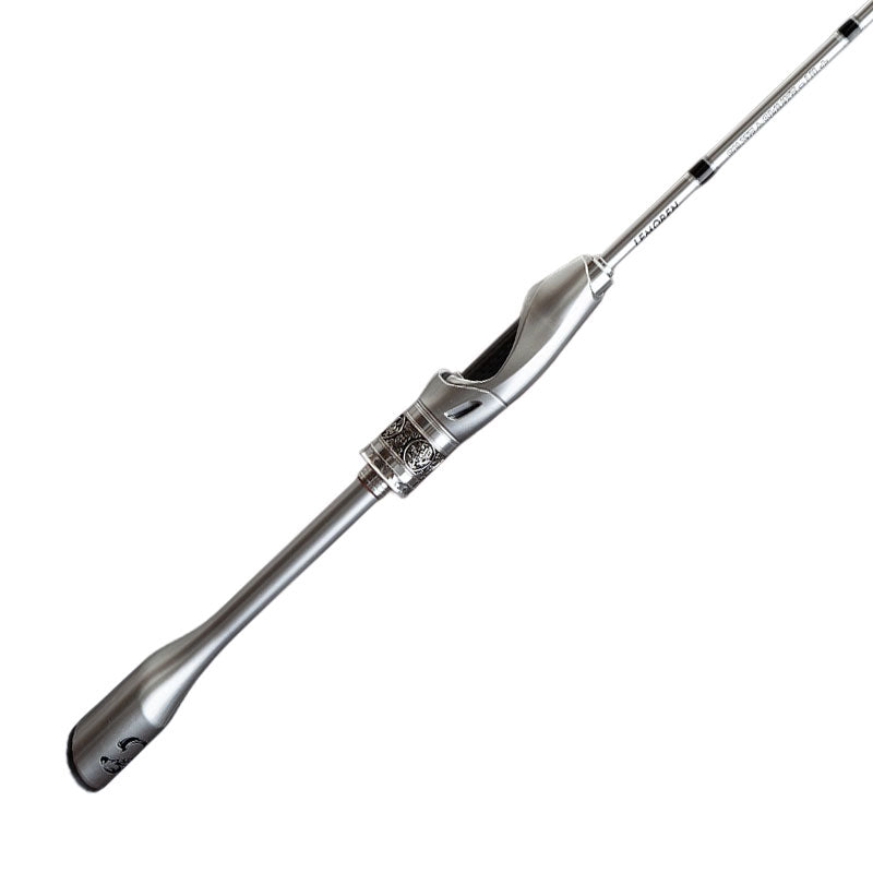 Punk-style Silver Spinning Fishing Rod