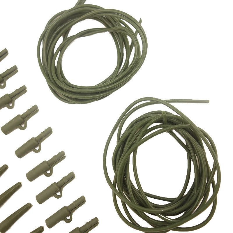 32-Piece Carp Fishing Gun Sling Swivel & Silicone Sleeve Kit