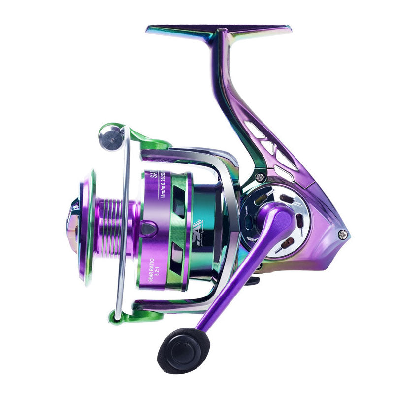 Electroplated Iridescent Purple Spinning Reel