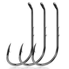 Curved-Handled Long-Shank Double Back-Barb Live Bait Hook