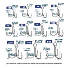 3X Reinforced Treble Hook with Blood Grooves