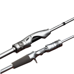 Punk-style Silver Spinning Fishing Rod