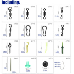 420 Pieces Carp Fishing Rig Accessories Kit with Case | Big Game Ready