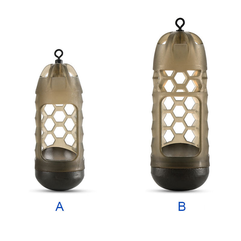 Missile-Shaped Feeder Bait Cage with Built-in Lead