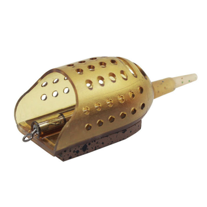 Boat-Shaped Bait Cage with Built-in Weight