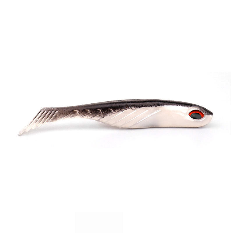  Eco-friendly-Two-Tone_T-Tail_Fish_Shaped_Bait-Grey
