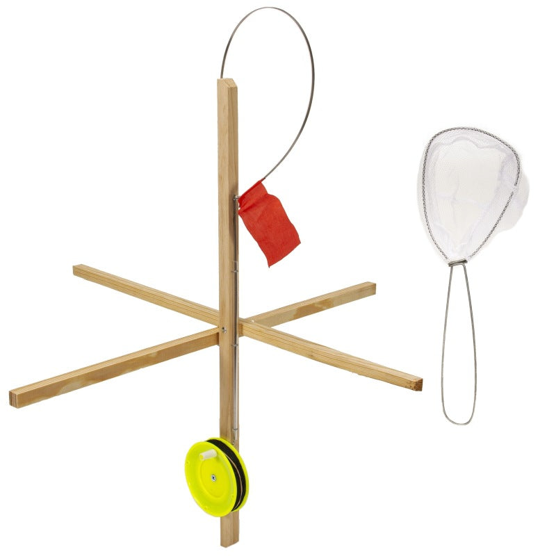 Wooden Ice Fishing Tip-Up Set-3pcs
