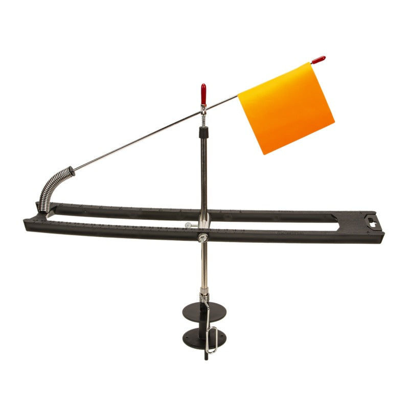 Cross-border new product black winter outdoor stainless steel automatic fishing platform ice fishing flag portable winter fishing rod wholesale