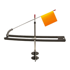 Cross-border new product black winter outdoor stainless steel automatic fishing platform ice fishing flag portable winter fishing rod wholesale