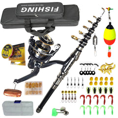 Portable Travel Fishing Rod Combo