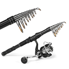 Portable Travel Sea Fishing Rod Combo