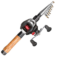 Wooden Grip Telescopic Casting Travel Rod