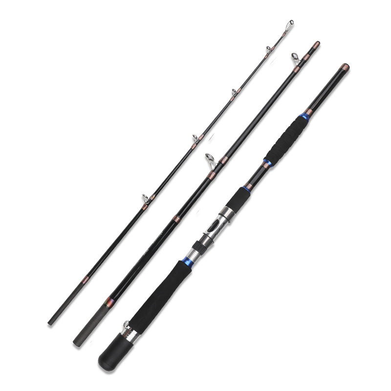 3-piece Portable Saltwater Boat Pole Trolling Rod