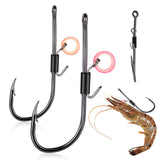 Long-Shank Offset Shrimp Back Live Bait Hook
