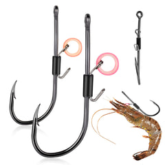 Long-Shank Offset Shrimp Back Live Bait Hook