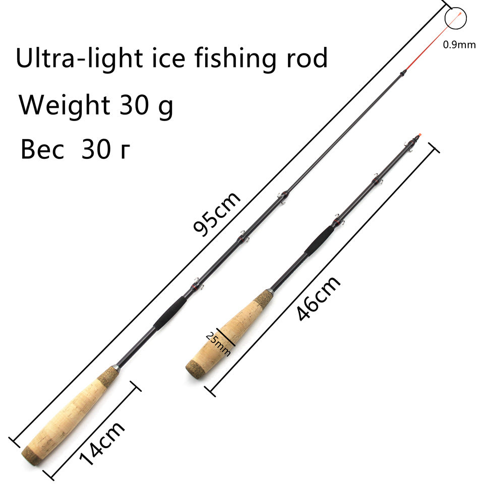 Solid-tip ice fishing rod