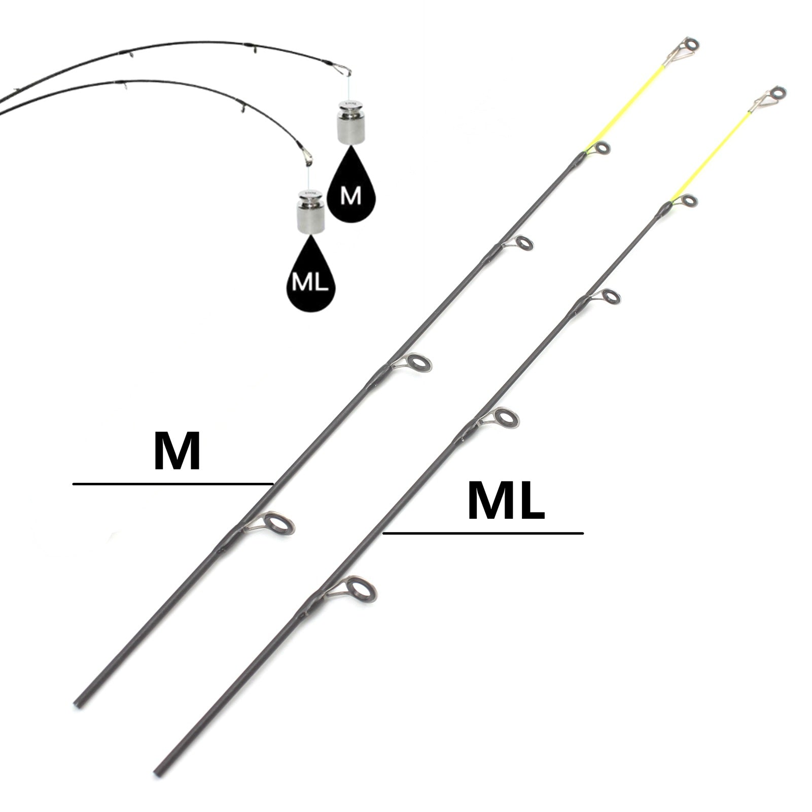 Ultra-light ice fishing rod