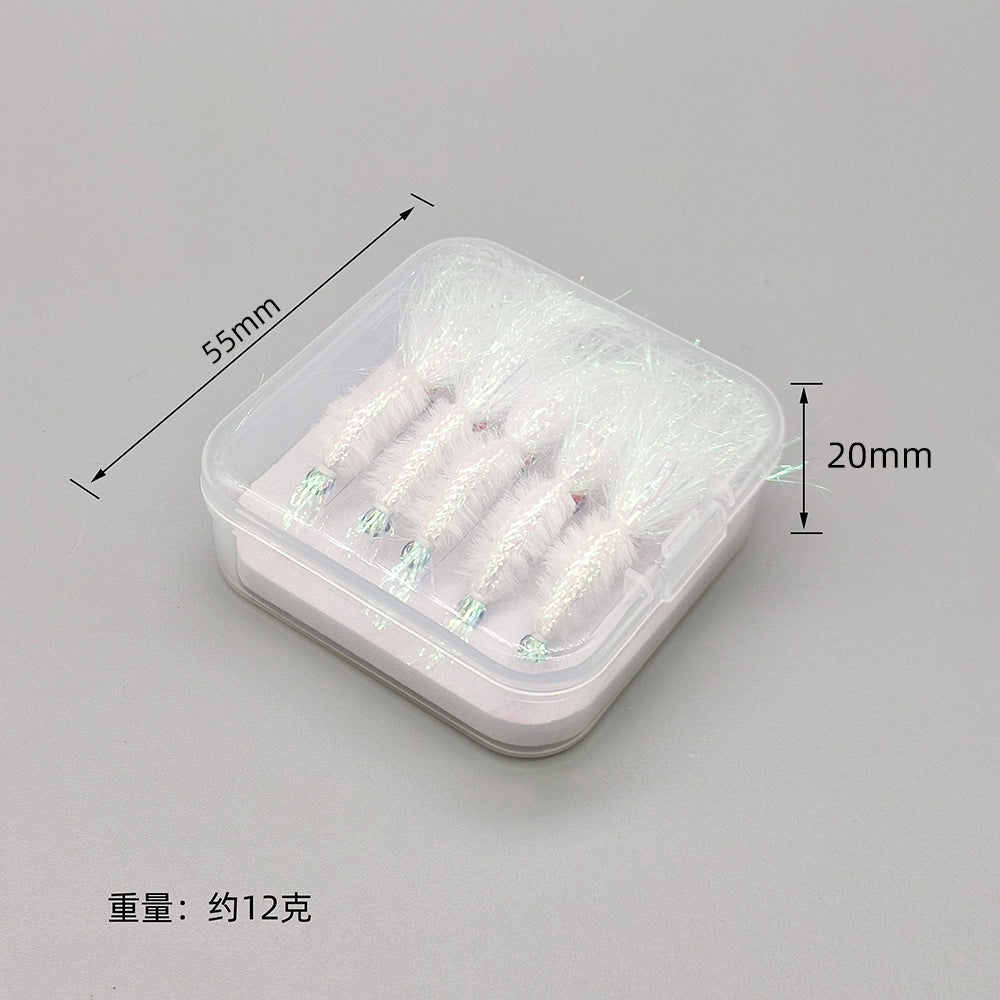 Reflective Ice Fiber Shrimp Streamer-5 pcs