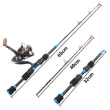 2 Pieces Blue Ice Fishing Rod