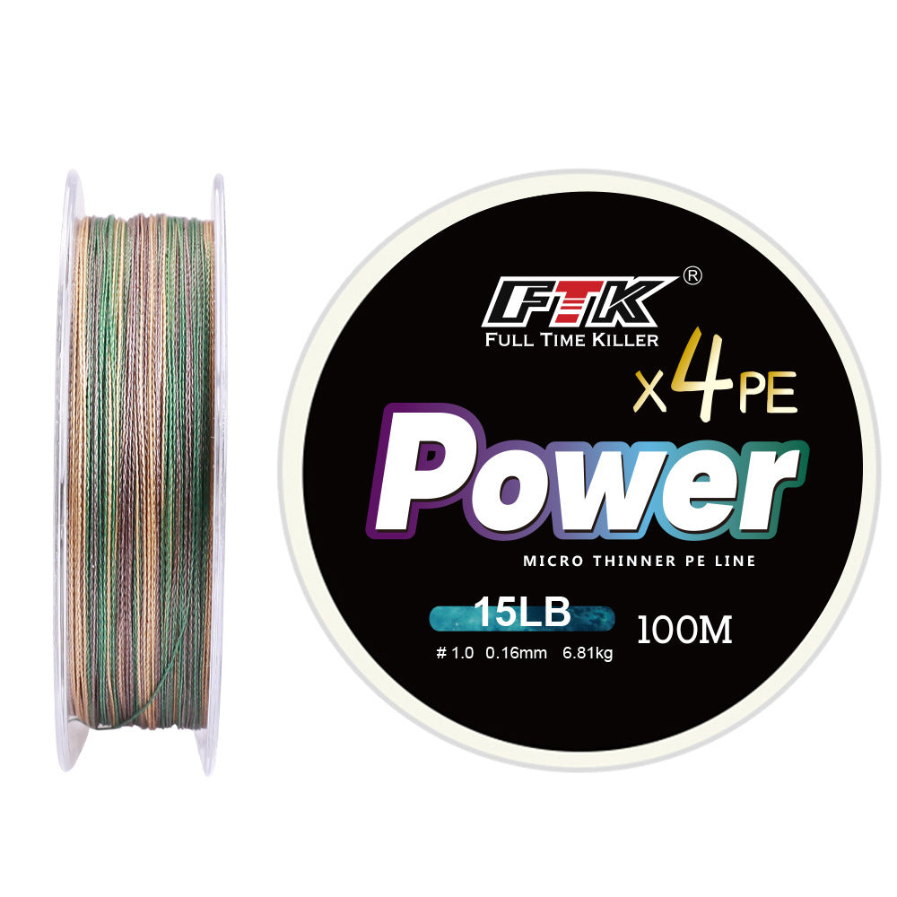 Multicolor Braided PEx8 Dyneema Long-Casting Line