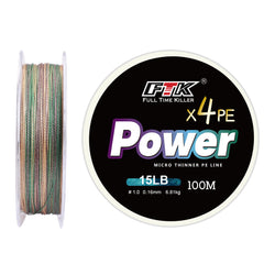 Multicolor Braided PEx8 Dyneema Long-Casting Line