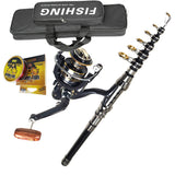 Portable Travel Fishing Rod Combo