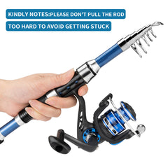 Collapsible  Travel  spinning Fishing Rod Kit