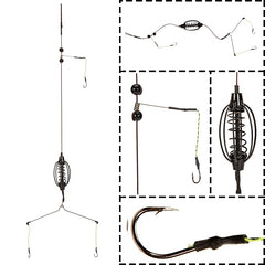 Anti-Snag Spring Bait Cage String Hook Rig