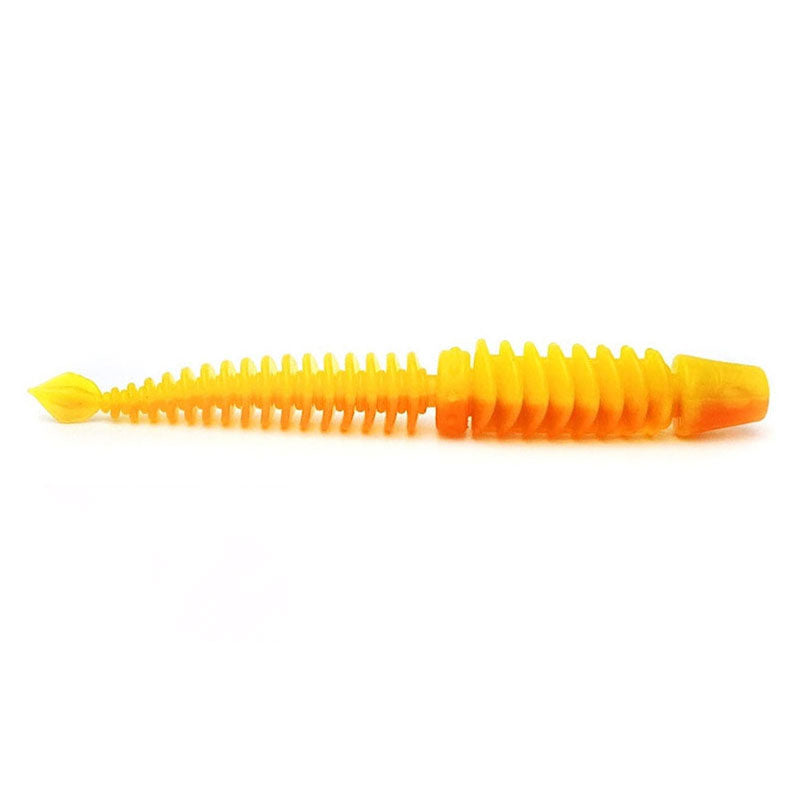 Reverse-Threaded_Needle_Tail_Worm_Soft_Bait-Orange